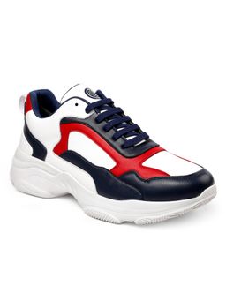 Bacca Bucci - Ebony Platform Chunky Mid Top Mens Navy Blue Trainers Best Sneakers