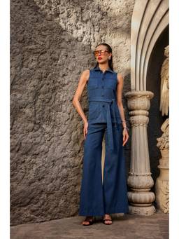 PUNEET KAPOOR LABEL - Blue Haze-Blue Denim Co-Ord Set