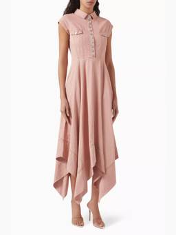 Notebook - Hanna Pink Shirt Dress