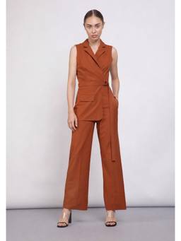 Notebook - Audrey Terracotta Brown Jumpsuit