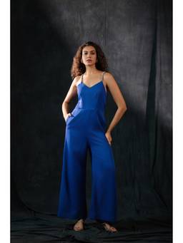 Zeefaa - Blue Imperial Azure Jumpsuit
