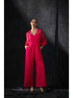 Zeefaa - Pink Gallery Rose Jumpsuit