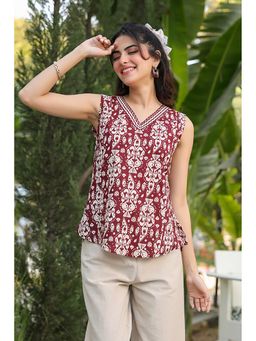 Rain & Rainbow - Print Cotton Top