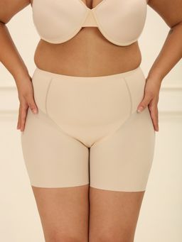Underneat - Beige Nylon Solid Shorts