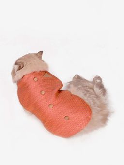 Vastramay - Cats' Pink Woven Silk Blend Ethnic Jacket