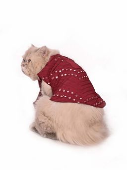 Vastramay - Cats' Allover Mirror Work Embroidered Kurta