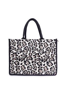 Astrid - Black Box Tote with Zipper Closure for Women and Girls