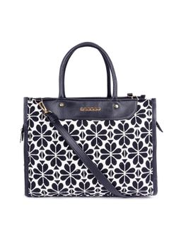 Astrid - Black Box Tote with Zipper Closure and Detachable Sling