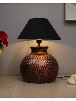 Homesake - Antique Table Lamp Pot Black Shade