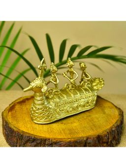 SOWPEACE - Gold Premium Brass Dhokra Art Ancient Boat