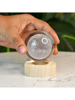 SOWPEACE - White Luna Sphere: Enchanting Crystal Ball Lamp with Moon Glow