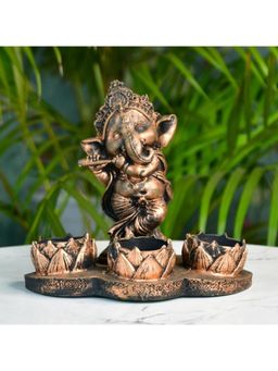 SOWPEACE - Gold Ganesh Resin Candle Holder