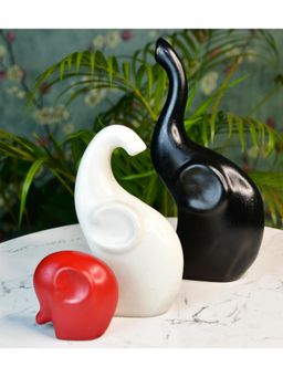 SOWPEACE - Multi-Color Resin Baby Elephant (Pack of 3)