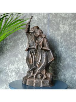 SOWPEACE - Brown Premium Large Terracotta Minstrel Couple Sculpture