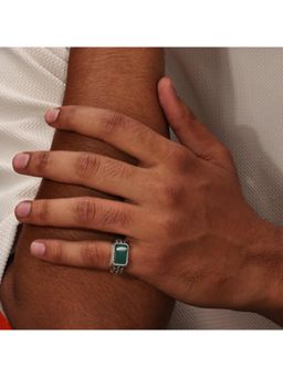 ARVINO - Green Edge 92.5 Sterling Silver Men’S Ring