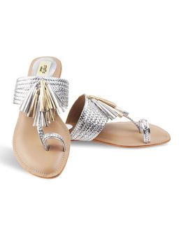 STOFFA - Tassle K Flats Silver Gold