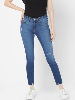 Spykar - Women Blue Cotton Super Skinny Regular Length Jeans (Alicia)
