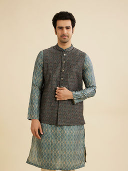 Manyavar - Grey Blended Viscose Jacket