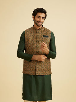 Manyavar - Mustard Blended Viscose Jacket