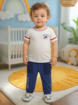 MINI KLUB - Navy Blue Cotton Regular Joggers
