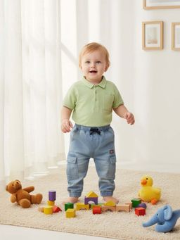 MINI KLUB - Green Cotton Regular Polo T-Shirt