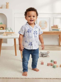 MINI KLUB - Blue Cotton Regular Shirt