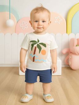 MINI KLUB - White Cotton Regular T-Shirt