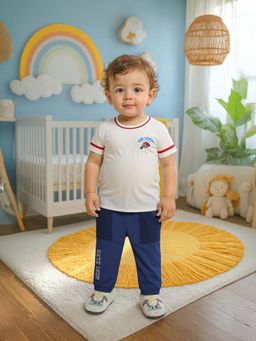 MINI KLUB - White Cotton Regular T-Shirt