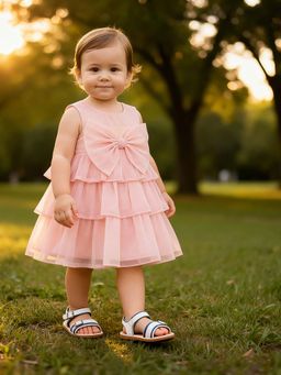 MINI KLUB - Peach Cotton Regular Dress