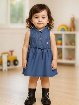 MINI KLUB - Blue Cotton Regular Dress