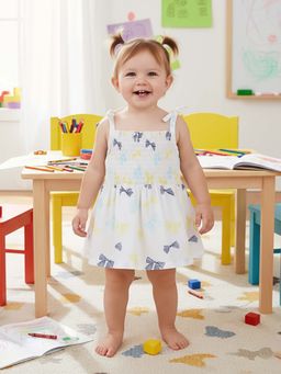MINI KLUB - White Cotton Regular Dress