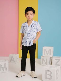 MINI KLUB - Navy Blue Cotton Regular Shirt