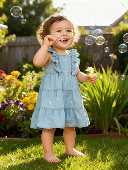 MINI KLUB - Blue Cotton Regular Dress