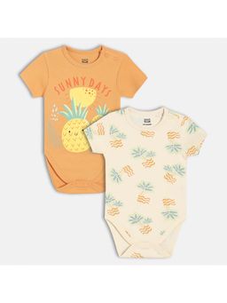 MINI KLUB - Multi-Color Cotton Regular Bodysuit (Pack of 2)
