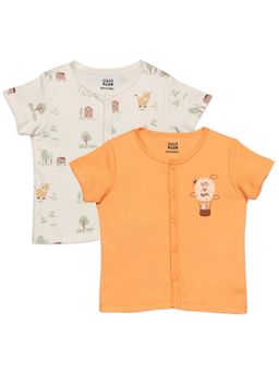 MINI KLUB - Multi-Color Cotton Regular Front Open Vest (Pack of 2)