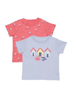MINI KLUB - Multi-Color Cotton Regular T-Shirt (Pack of 2)
