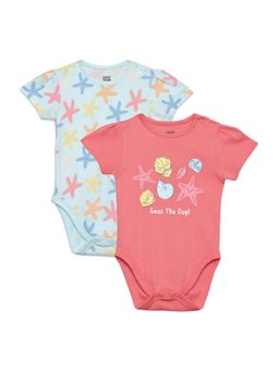 MINI KLUB - Multi-Color Cotton Regular Bodysuit (Pack of 2)