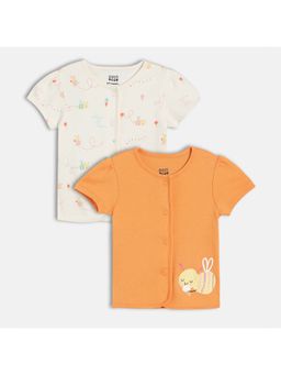 MINI KLUB - Multi-Color Cotton Regular Front Open Vest (Pack of 2)