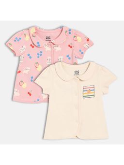 MINI KLUB - Multi-Color Cotton Regular Front Open Vest (Pack of 2)