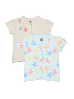 MINI KLUB - Multi-Color Cotton Regular Front Open Vest (Pack of 2)