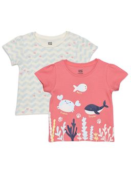 MINI KLUB - Multi-Color Cotton Regular T-Shirt (Pack of 2)