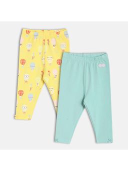 MINI KLUB - Multi-Color Cotton Regular Leggings (Pack of 2)