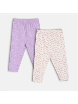 MINI KLUB - Multi-Color Cotton Regular Leggings (Pack of 2)