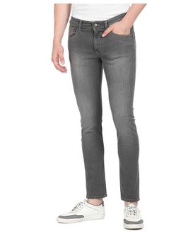 U.S. Polo Assn. Denim Co. - Men Grey Brandon Slim Tapered Fit Stone Wash Jeans