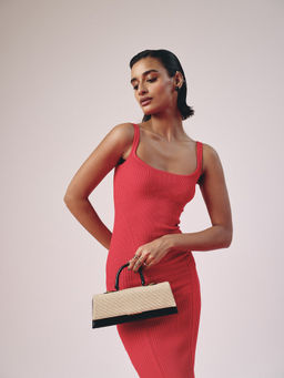 MIRAGGIO - Layla Beige Top Handbag with Detachable Strap