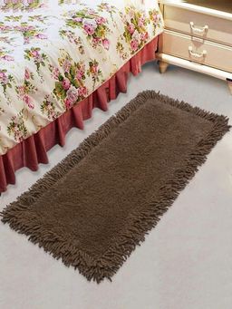 Saral Home - Cotton Brown Shaggy Runner-45X120 Cm