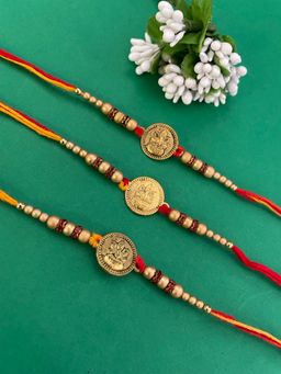 Digital Dress Room - Ganesh Ji Pendant Rakhi (Pack of 3)