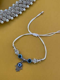 Digital Dress Room - Hamsa & Blue Evil Eye Rakhi
