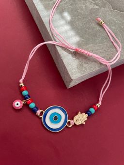Digital Dress Room - Multicolor Evil Eye with Hamsa Rakhi