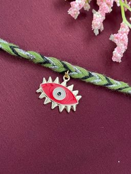 Digital Dress Room - Red Evil Eye Rakhi for Raksha Bandhan